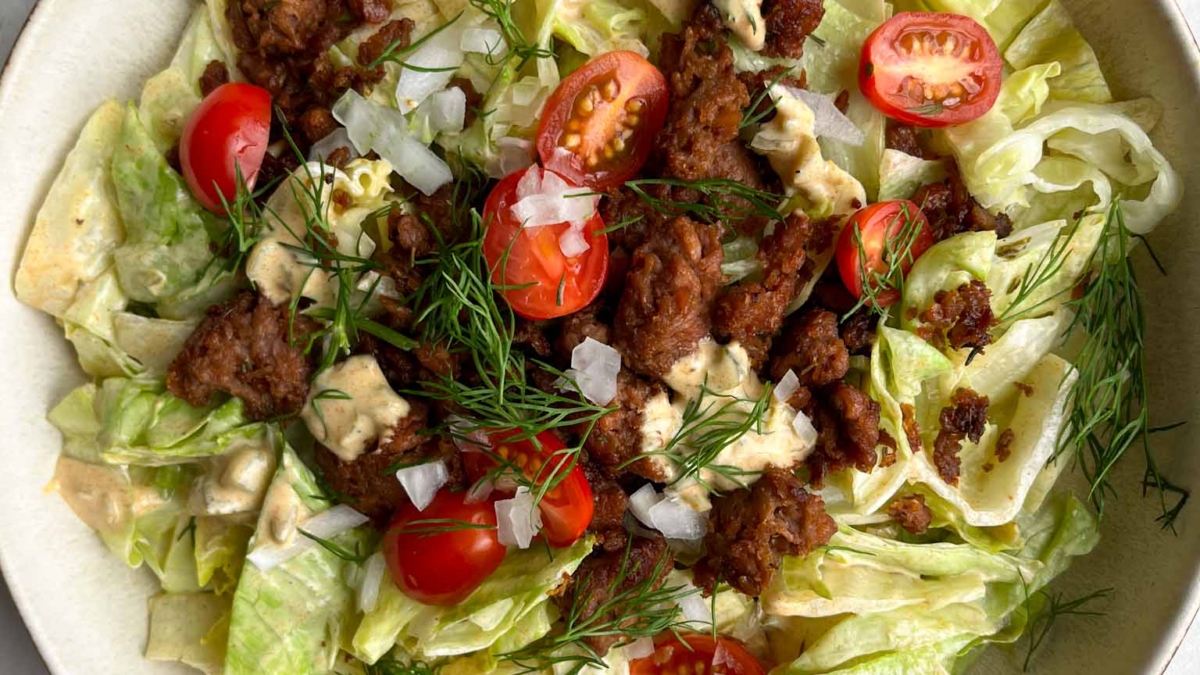 Salade Big Mac végétalienne