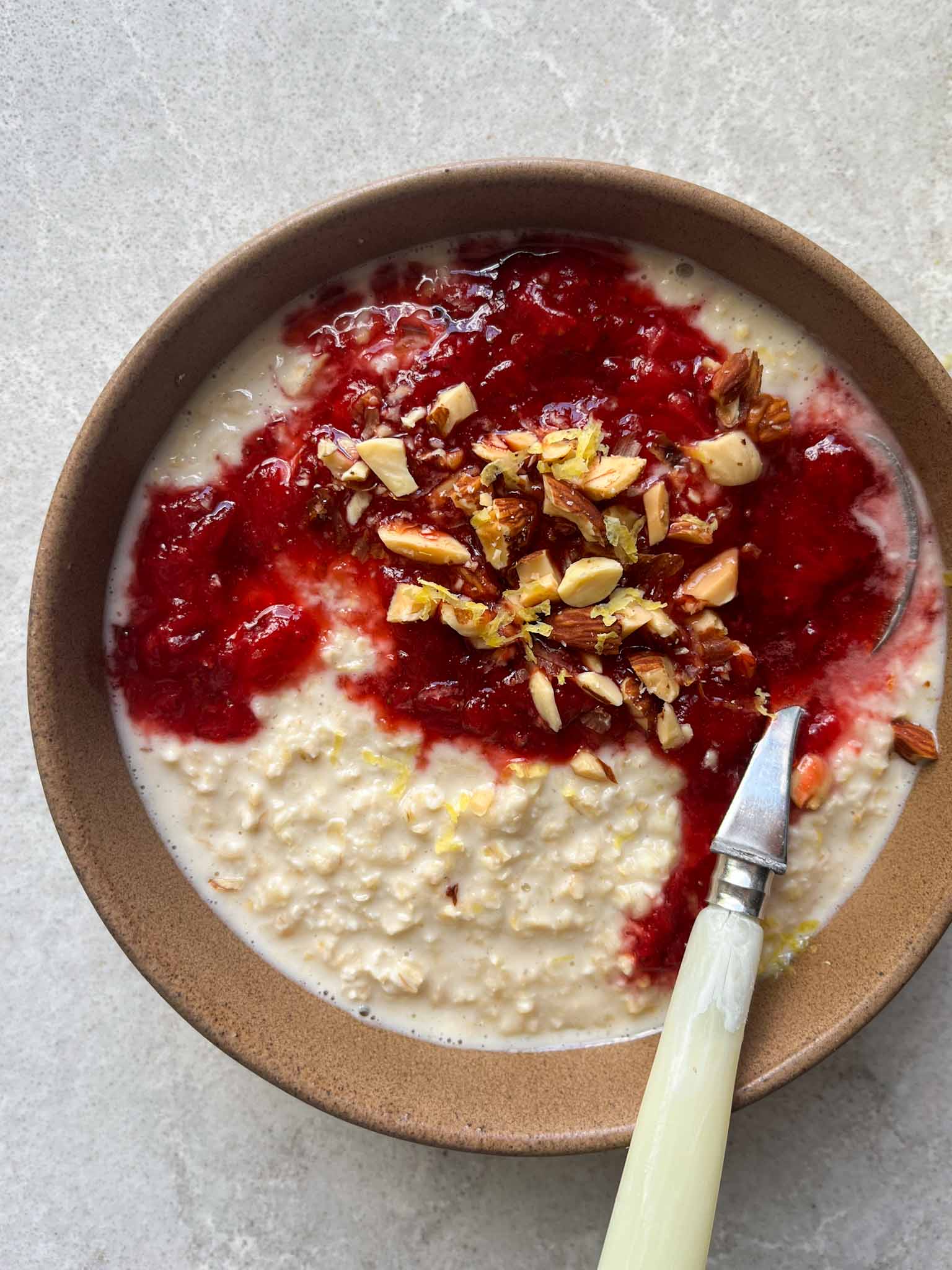 Lemon Oatmeal and Strawberry Jam