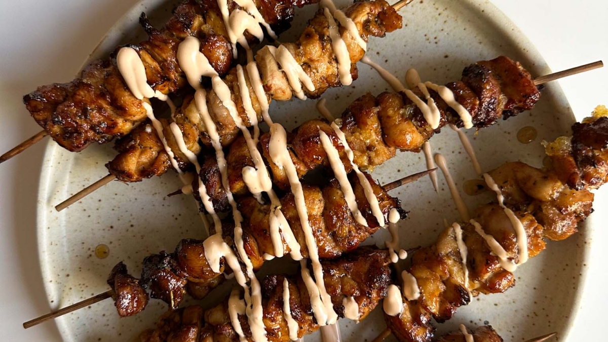 Brochettes de poulet au Air Fryer faciles