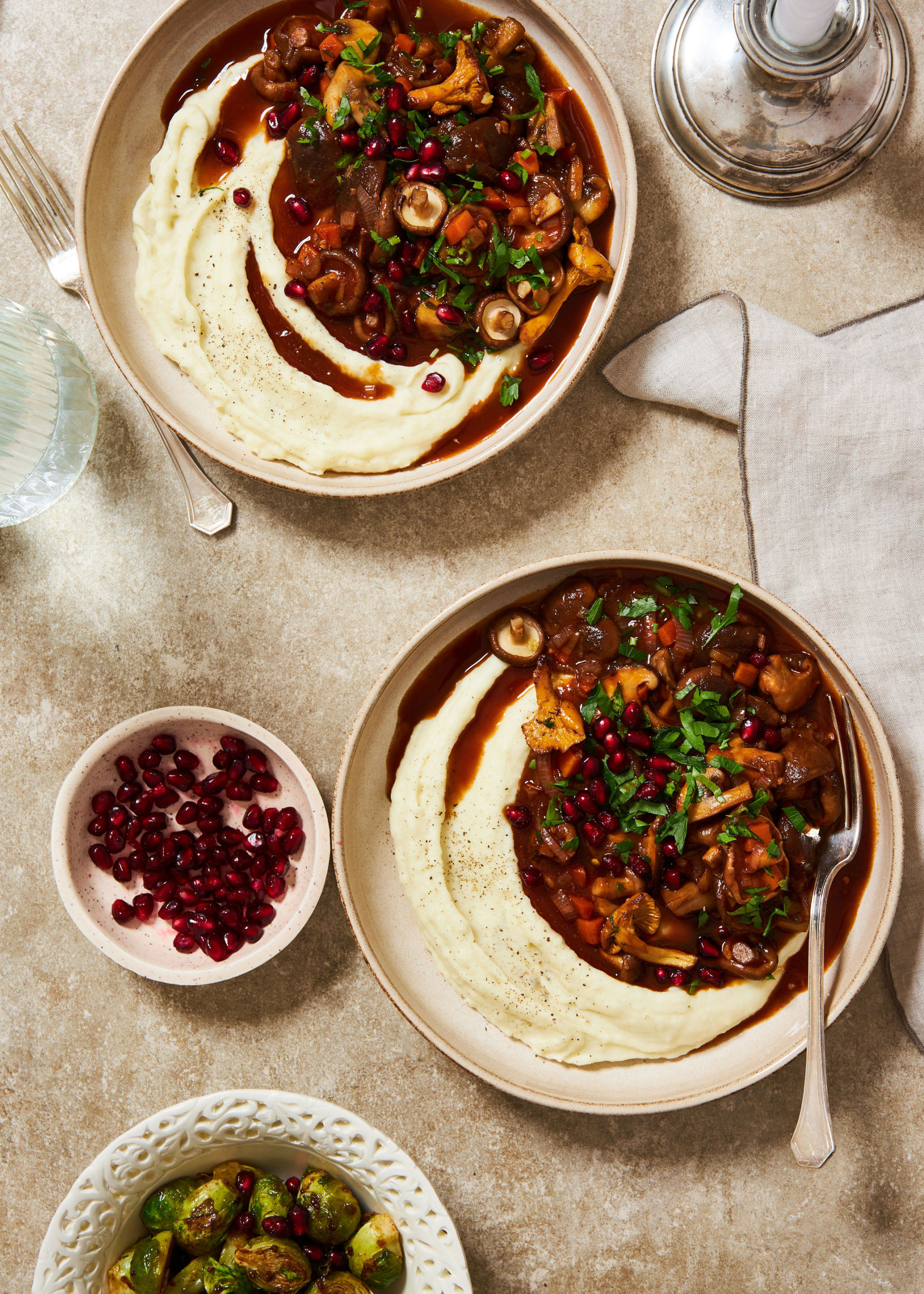 Mushroom Ragù with Potato and Cauliflower Mash