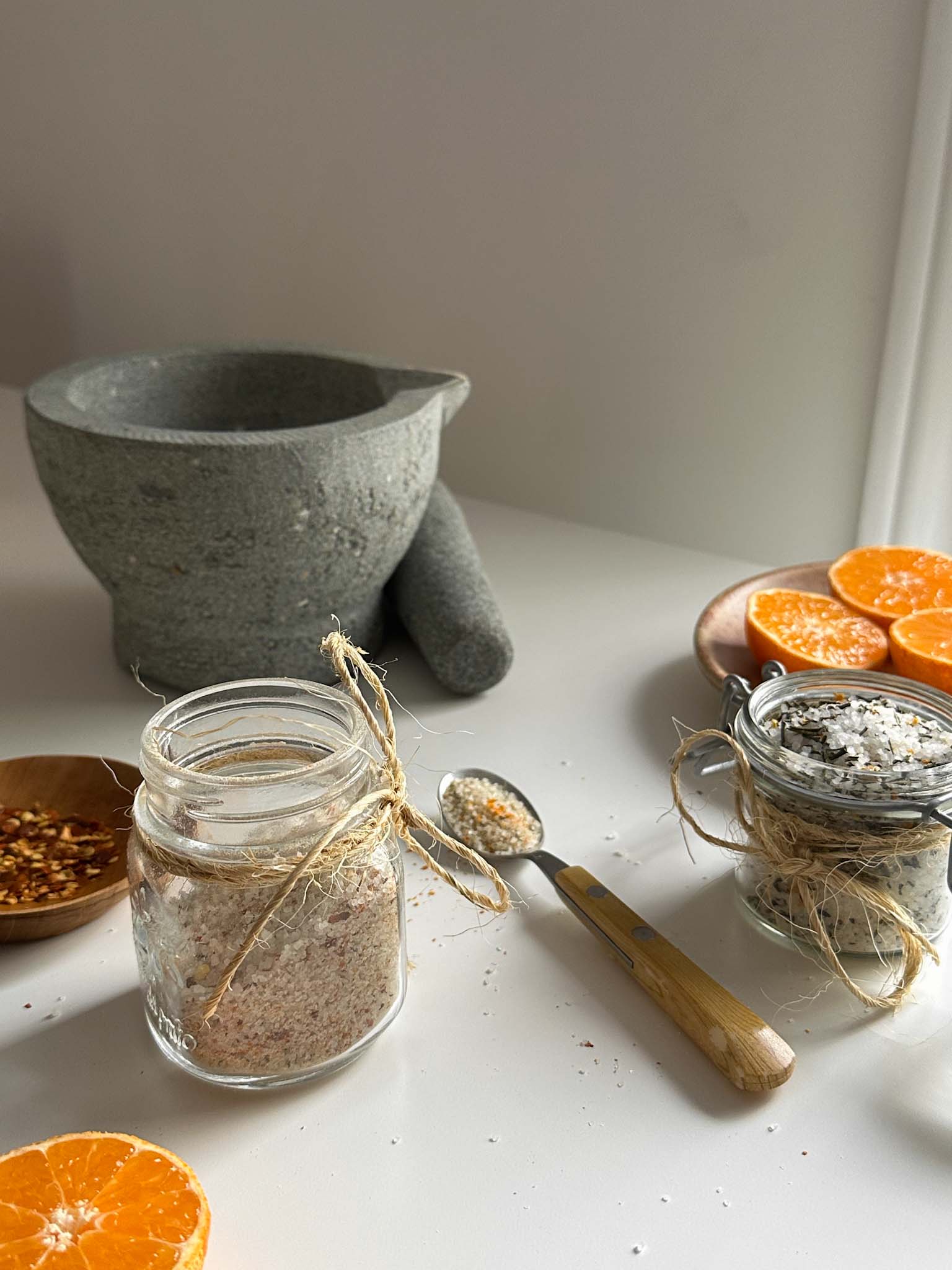 Sel aromatisé à la clémentine 2 façons