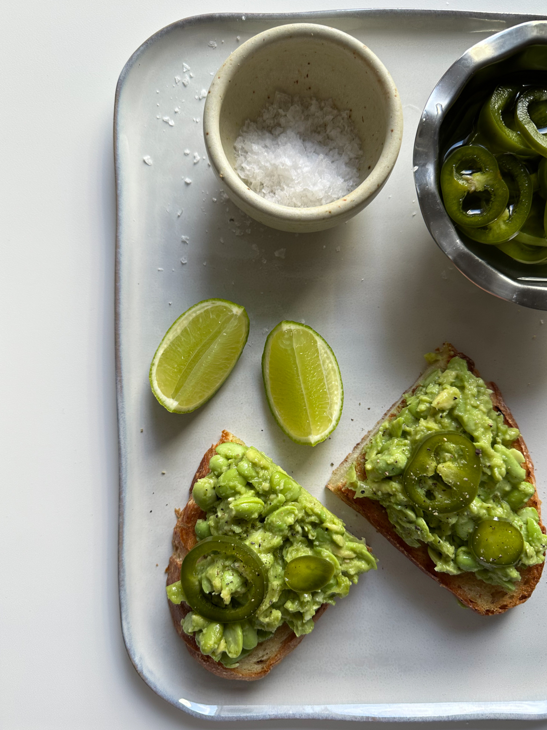 Avocado and Edamame Toast