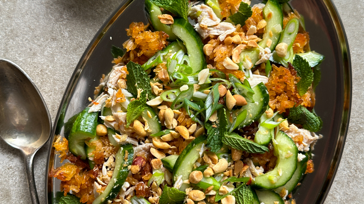 Salade de riz croustillant