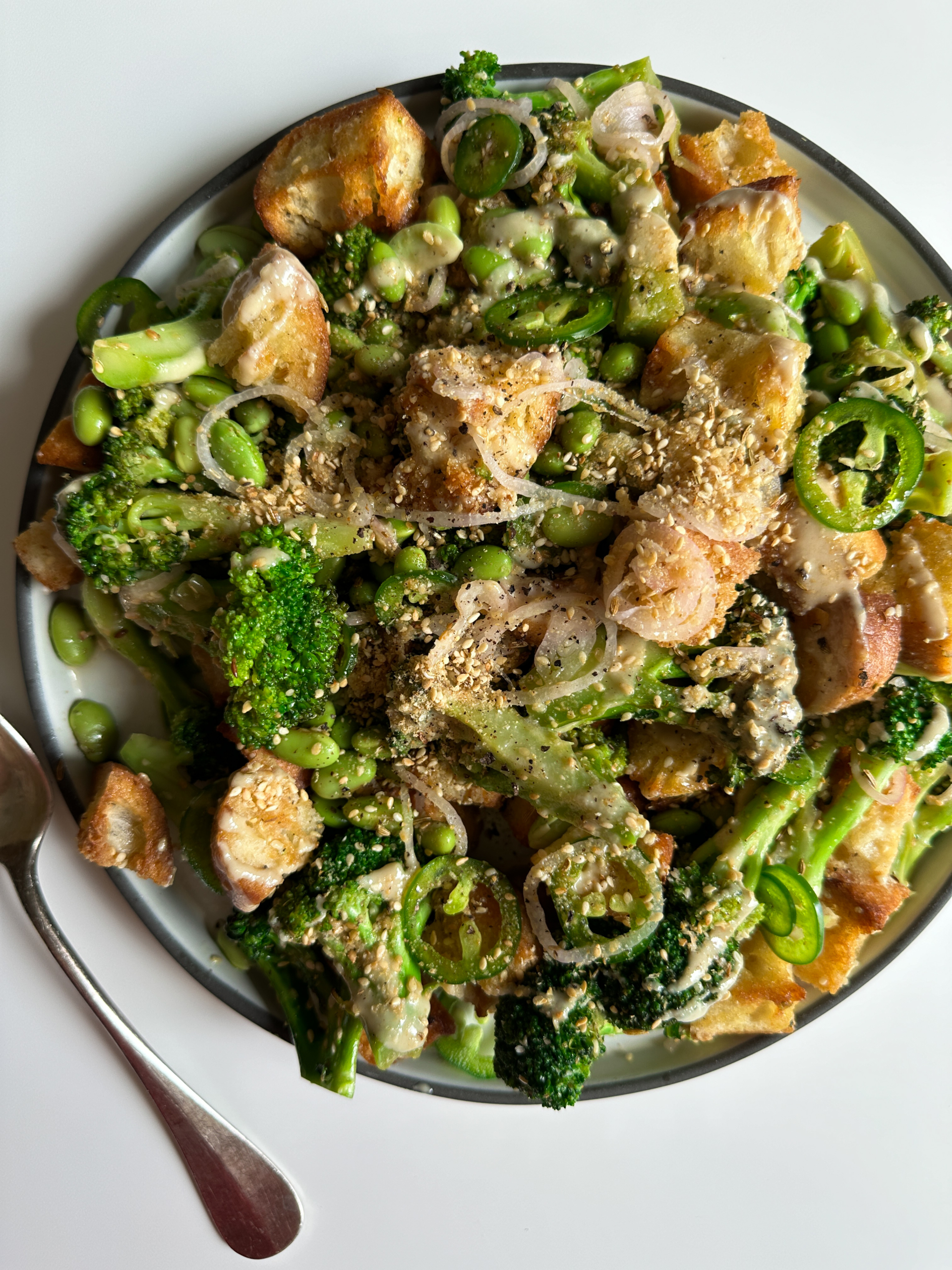 Roasted Broccoli and Edamame Salad
