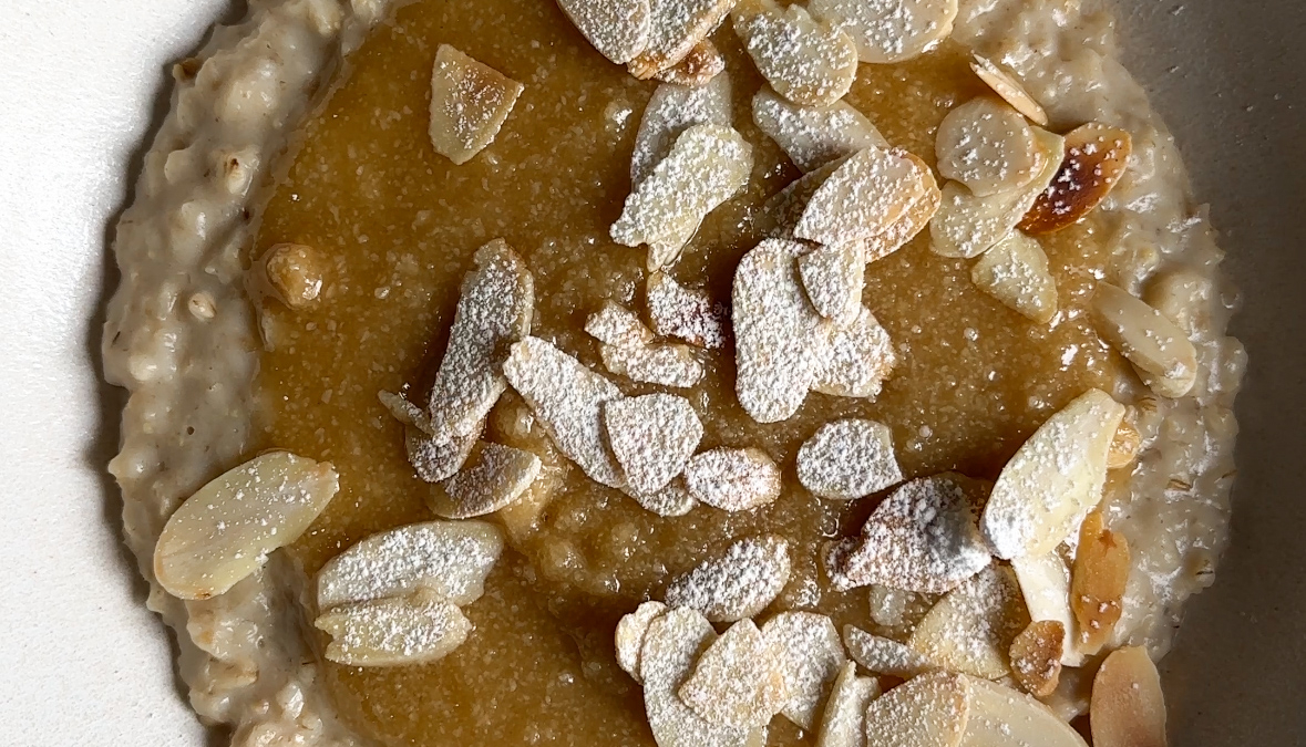 Gruau façon croissant aux amandes