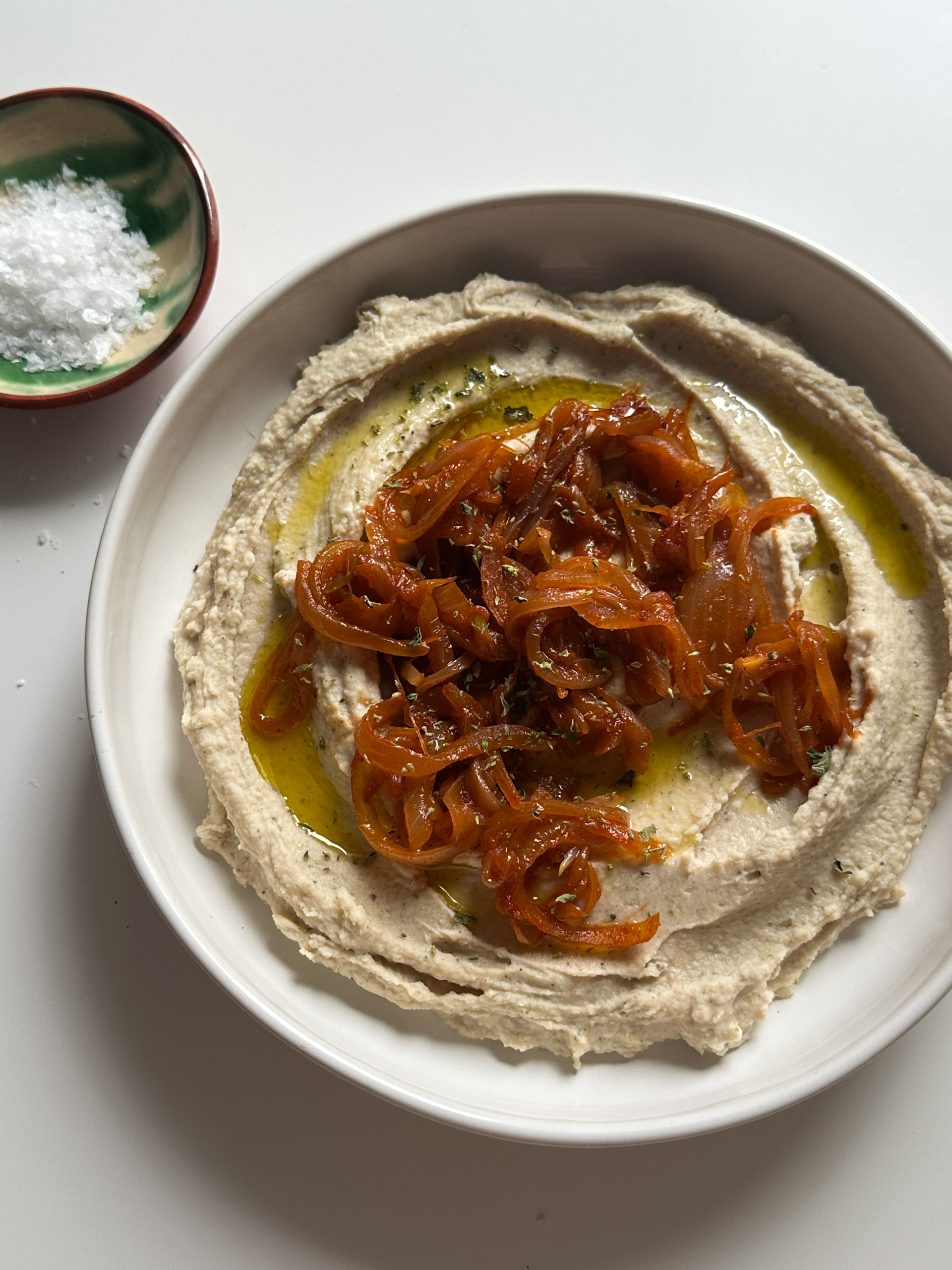 White Bean Dip with Paprika Caramelised Onions