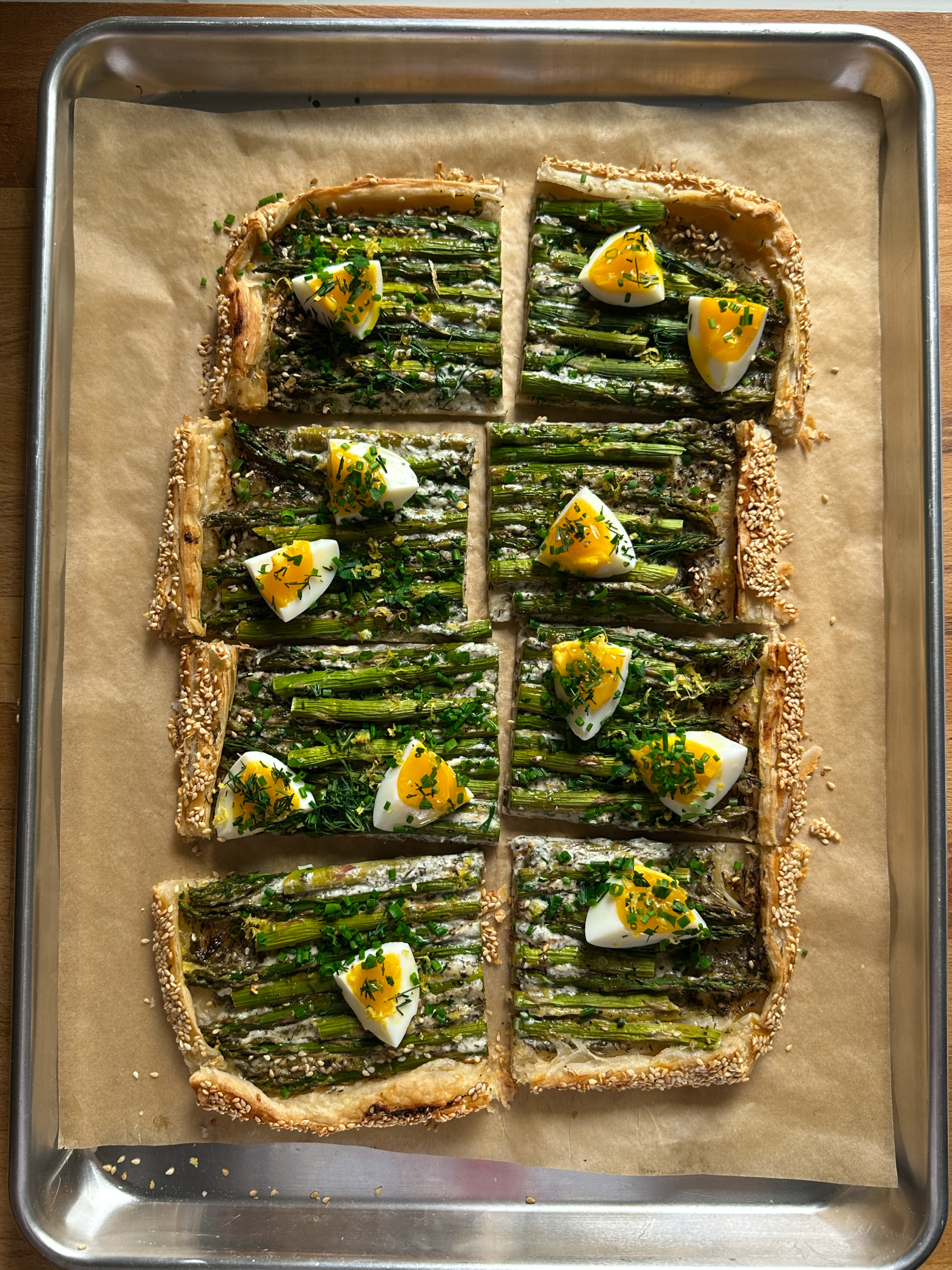 Spring Puff Pastry Tart with Asparagus
