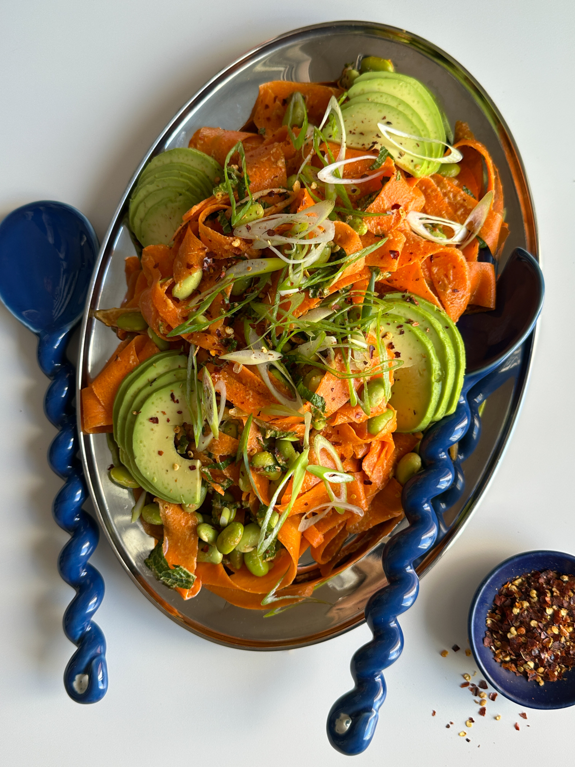 Carrot Ribbon Salad with Peanut Butter