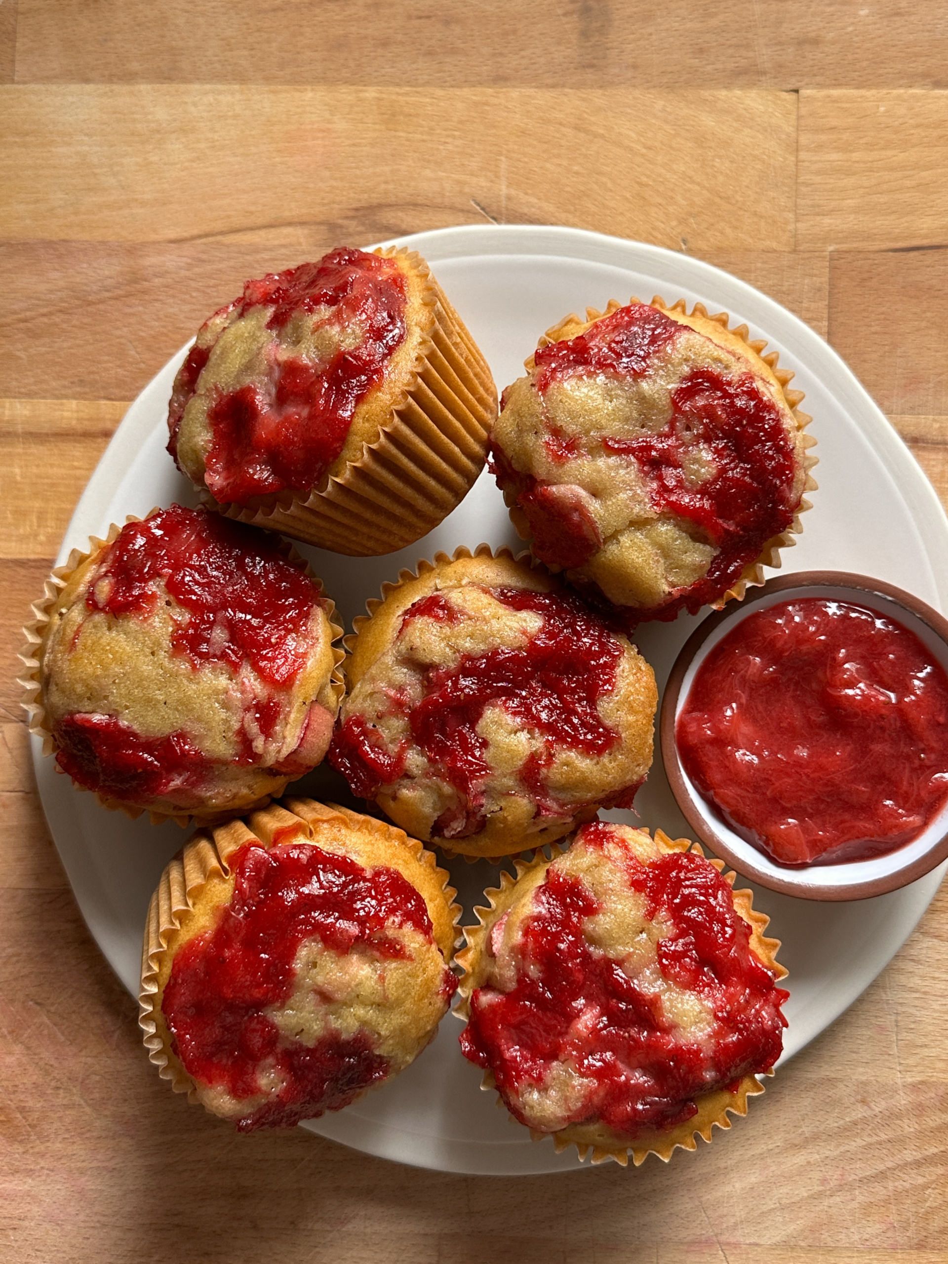 Strawberry and Rhubarb Muffins