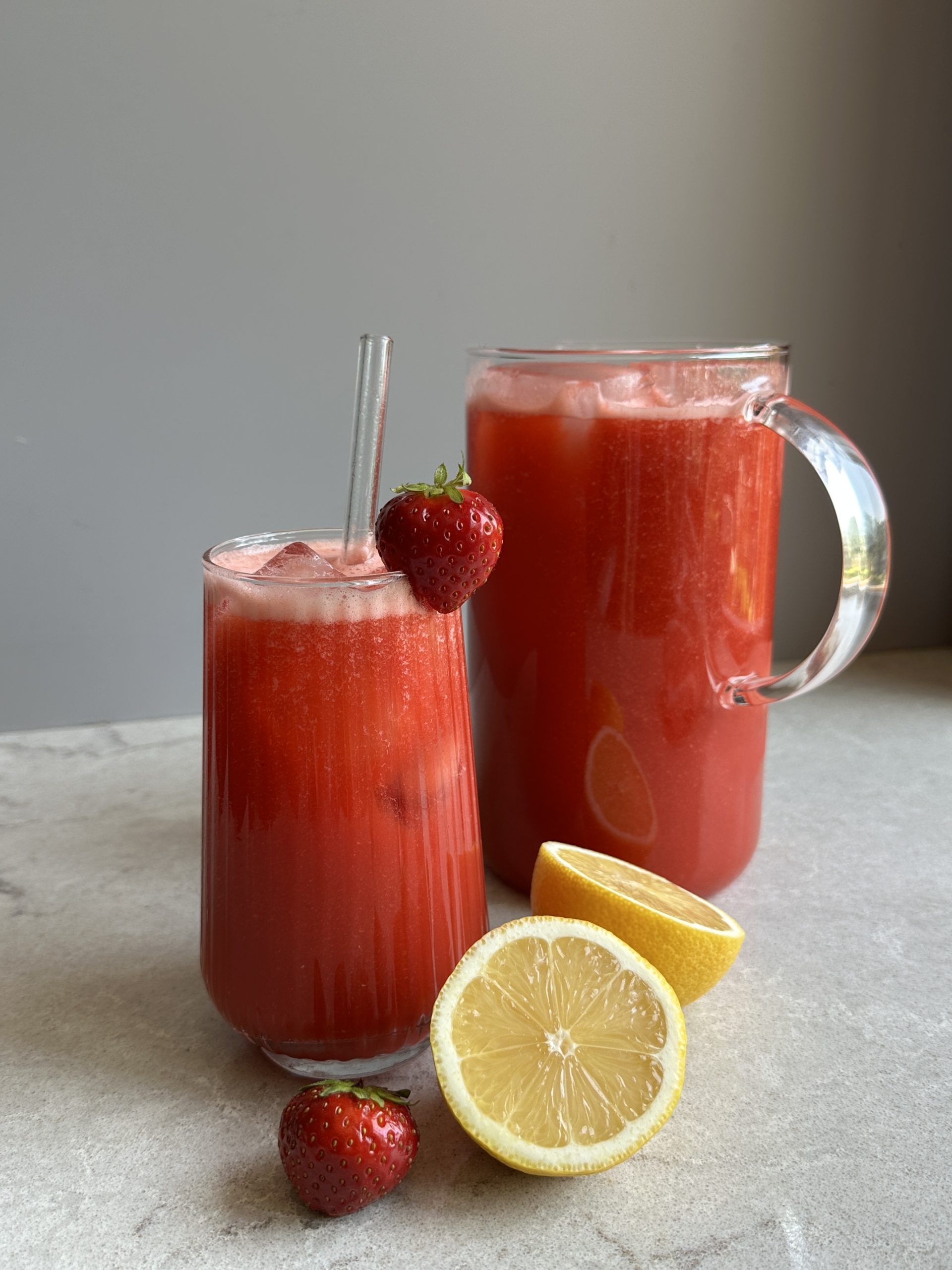 Watermelon and Strawberry Lemonade