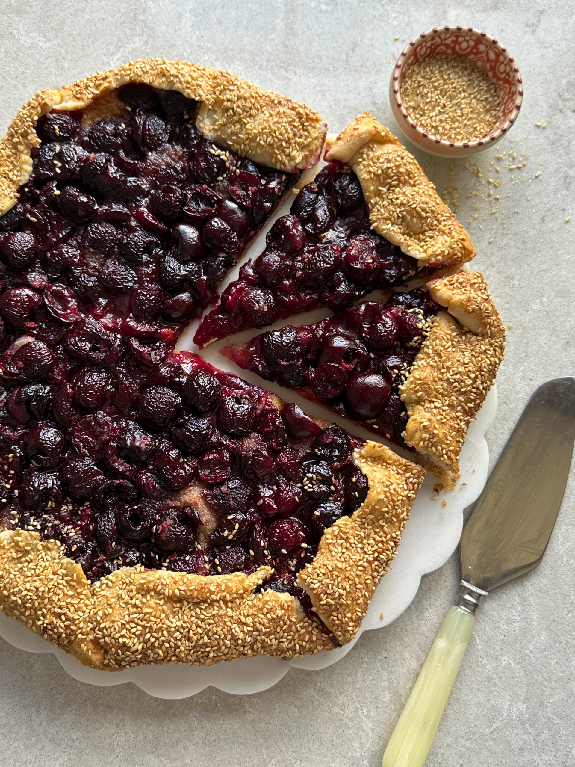 Rustic Cherry and Ginger Pie