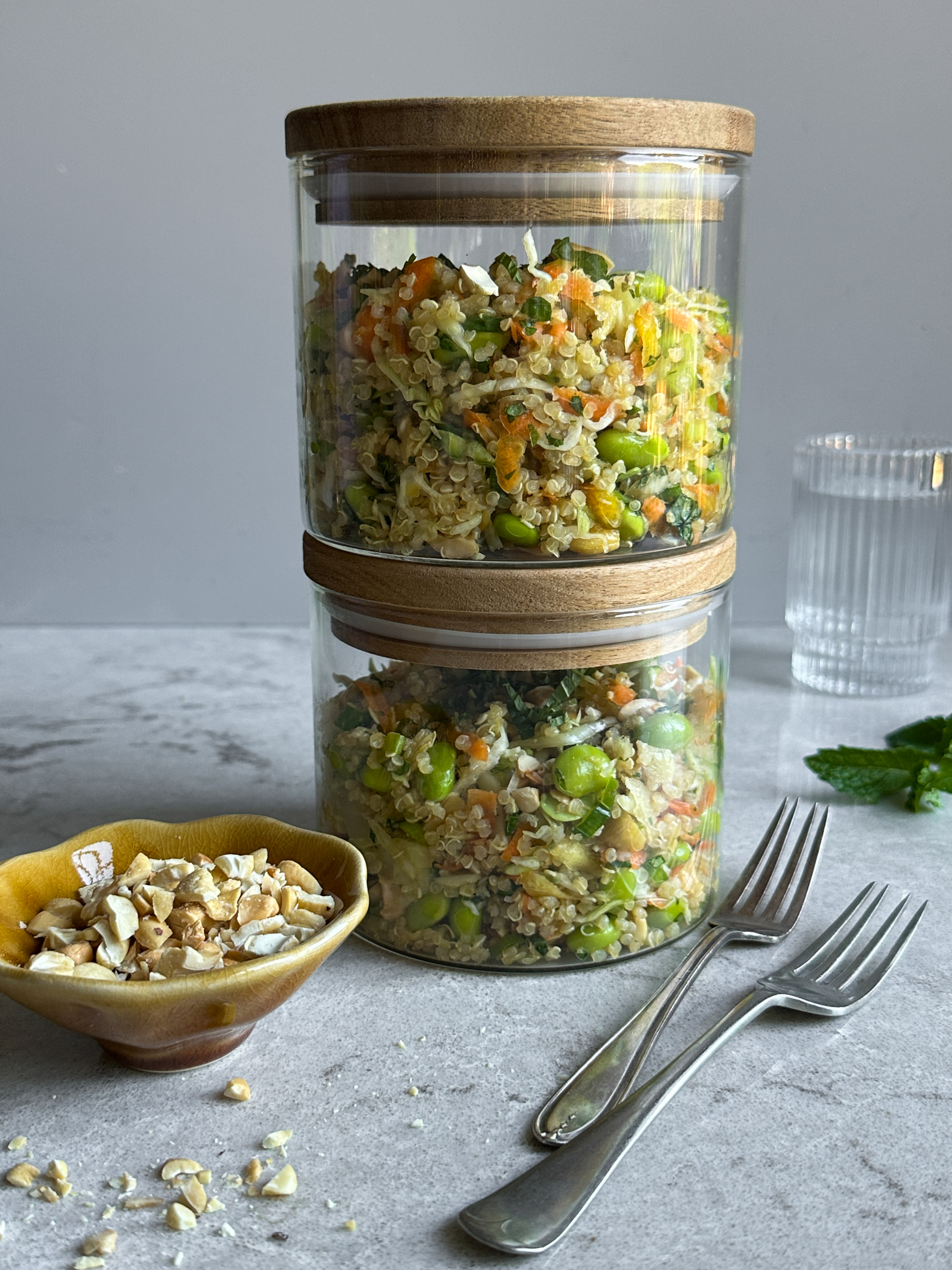 Asian Quinoa Salad with Maple-Lime Dressing