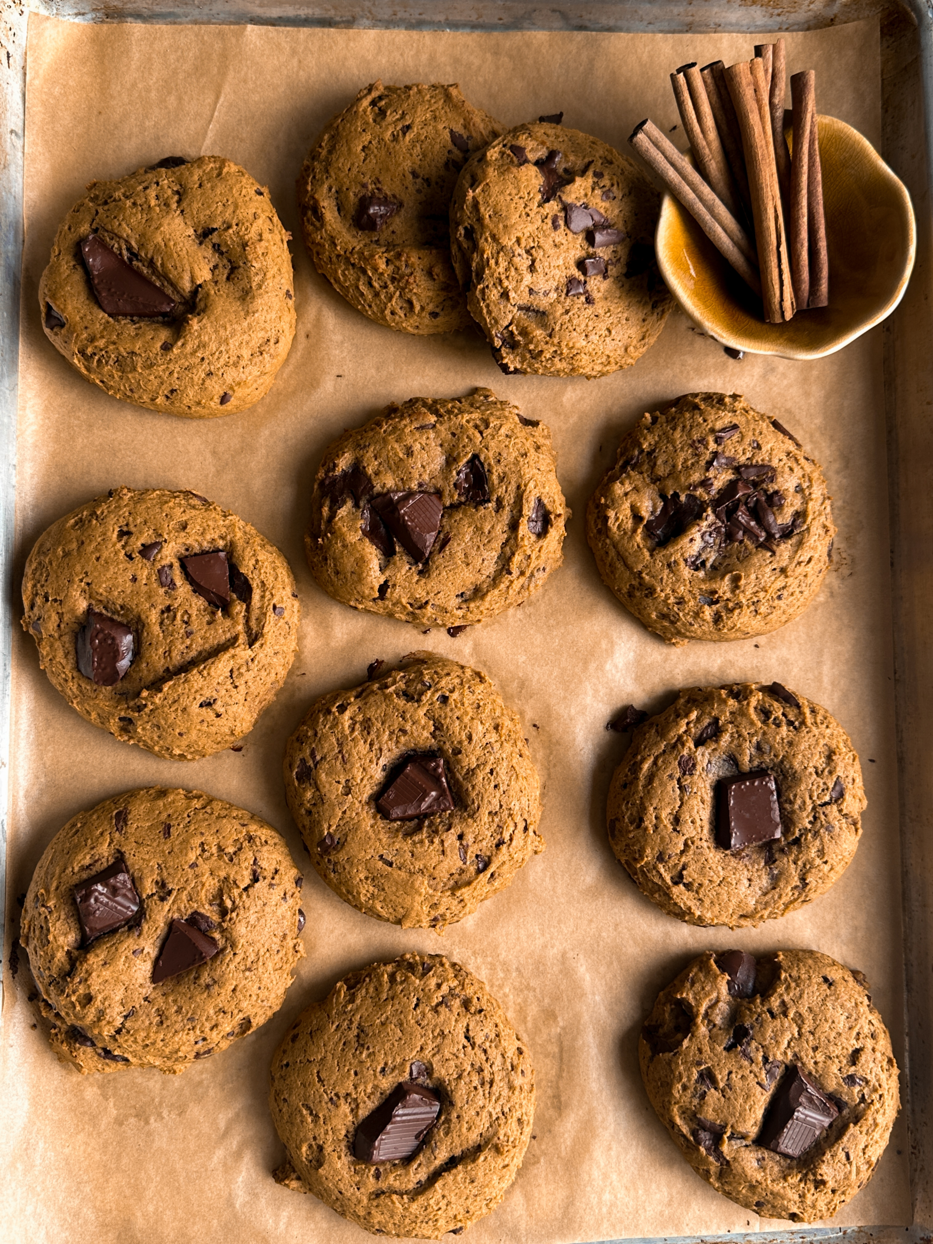 Pumpkin and Chocolate Chip Cookies