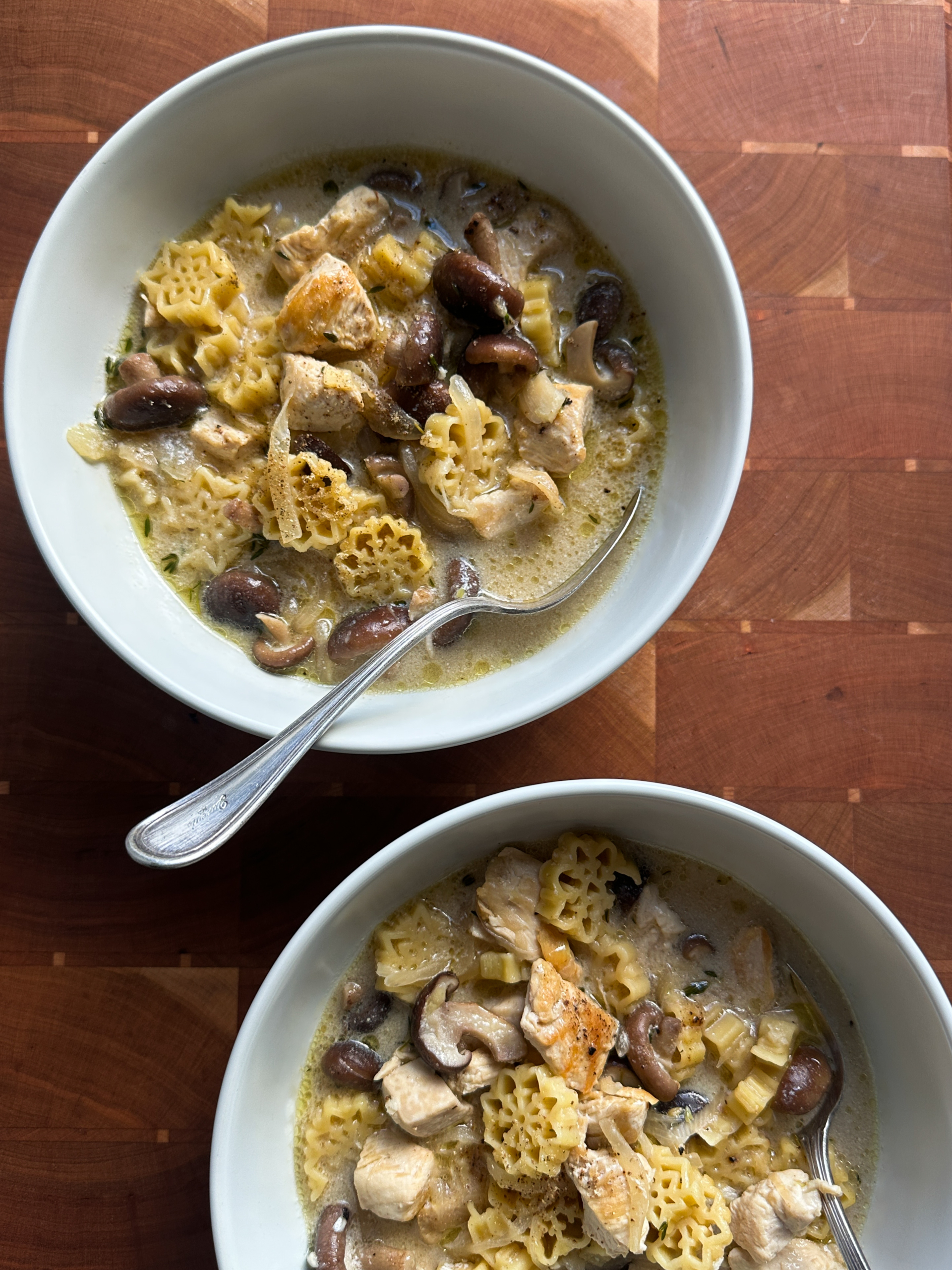 Chicken Noodle Soup with Mushrooms
