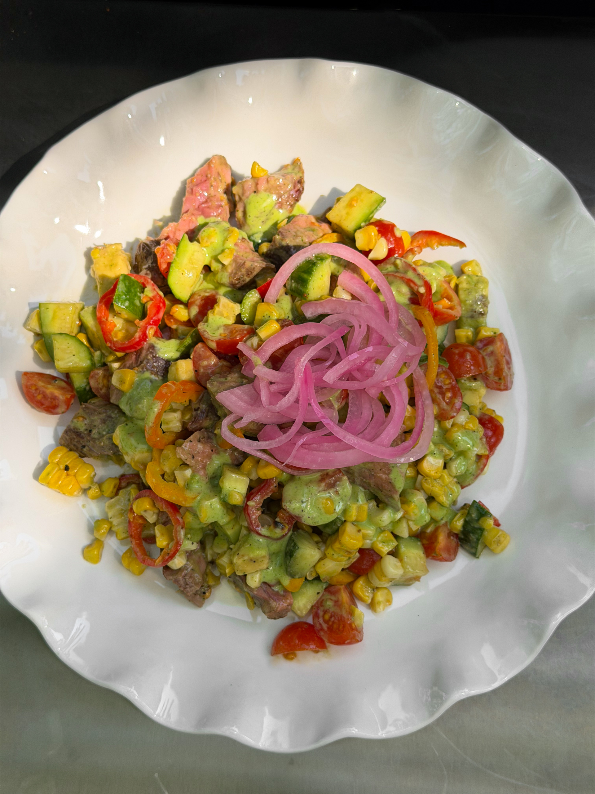 BBQ Steak and Corn Salad