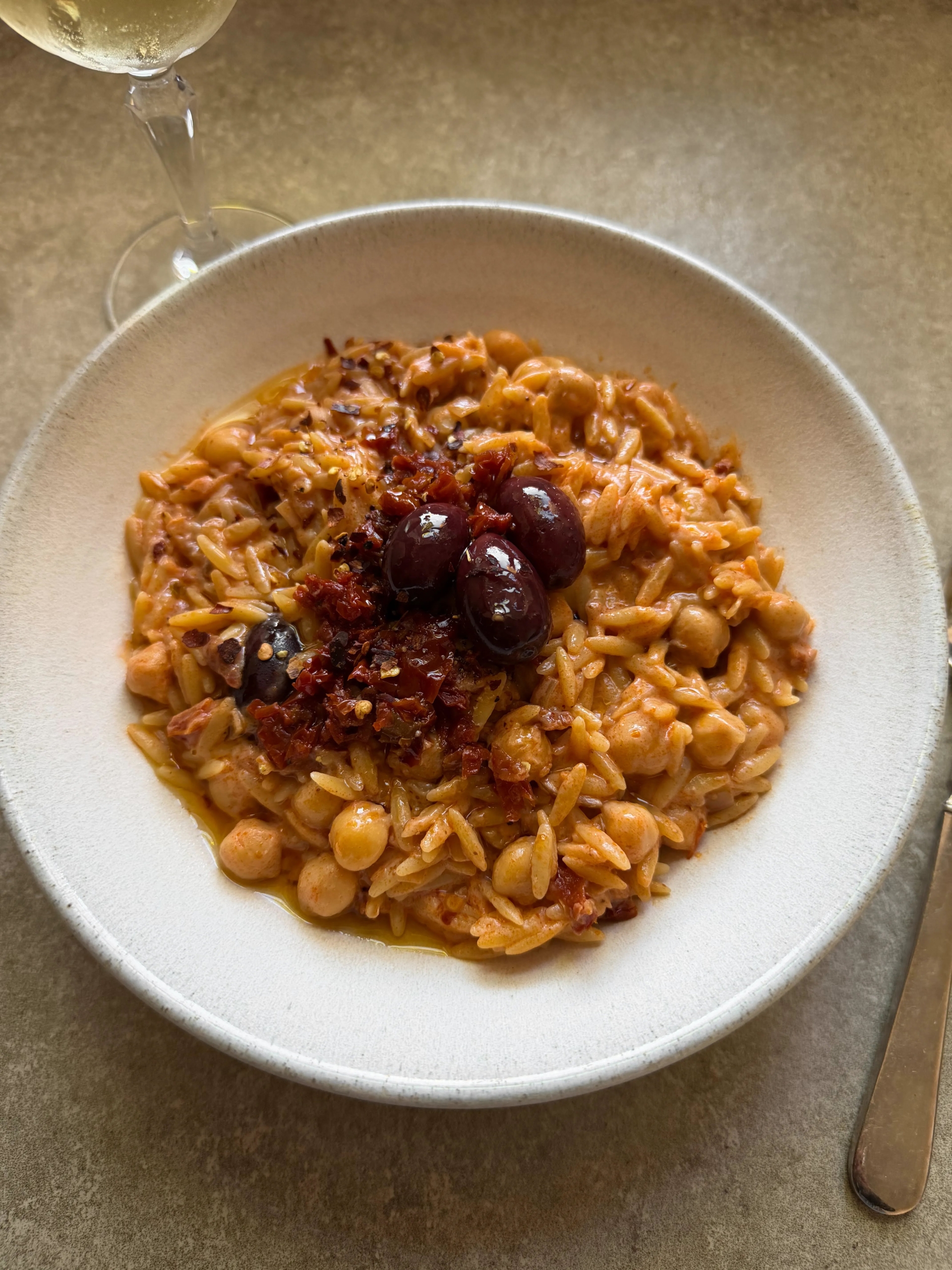 Orzo crémeux aux tomates séchées